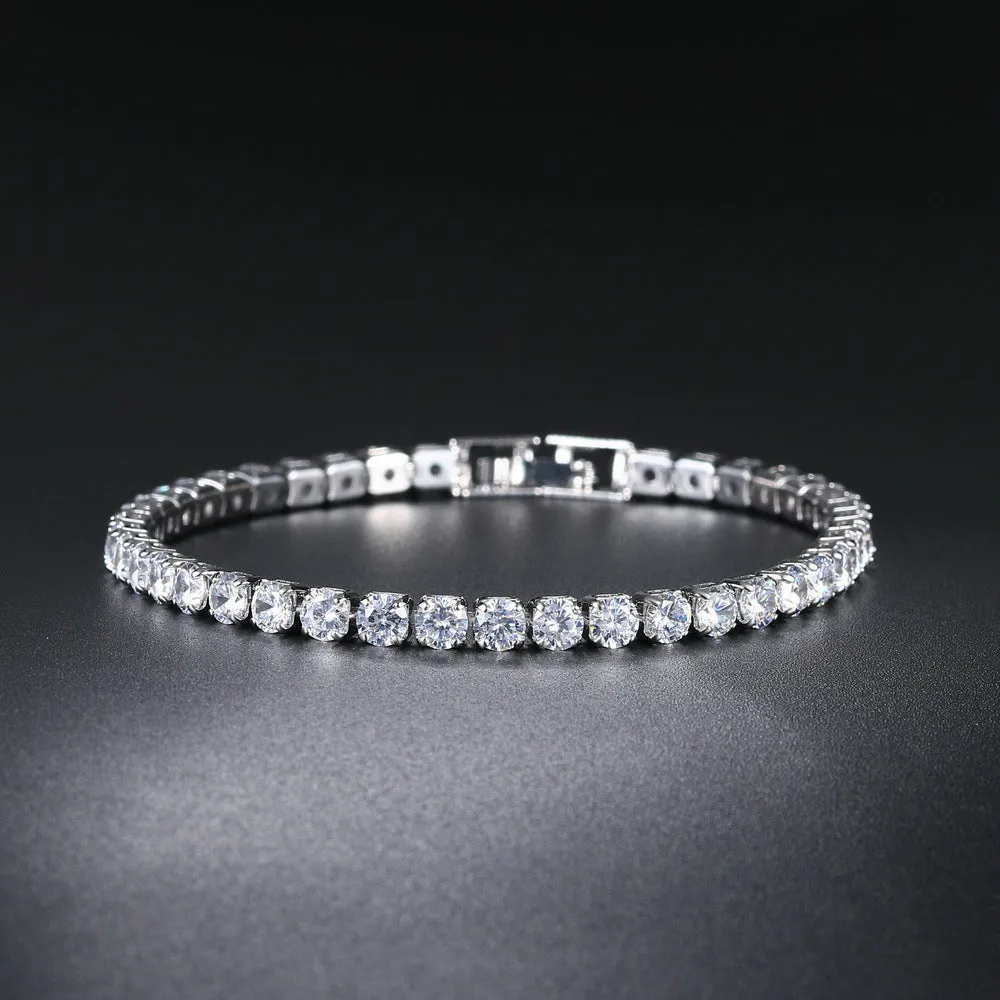 High-grade Light Luxury Rhinestone Bracelet For Women with Special-interest Design Unisex Alloy Geometry Style Travel Commemoration Gift Silver or Gold Claw Chain 17cm 19cm 21cm Sizes Electroplating Finish