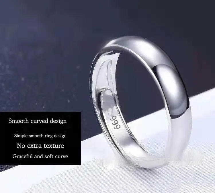 Unisex adjustable metal ring with silver or gold plating, geometric shape