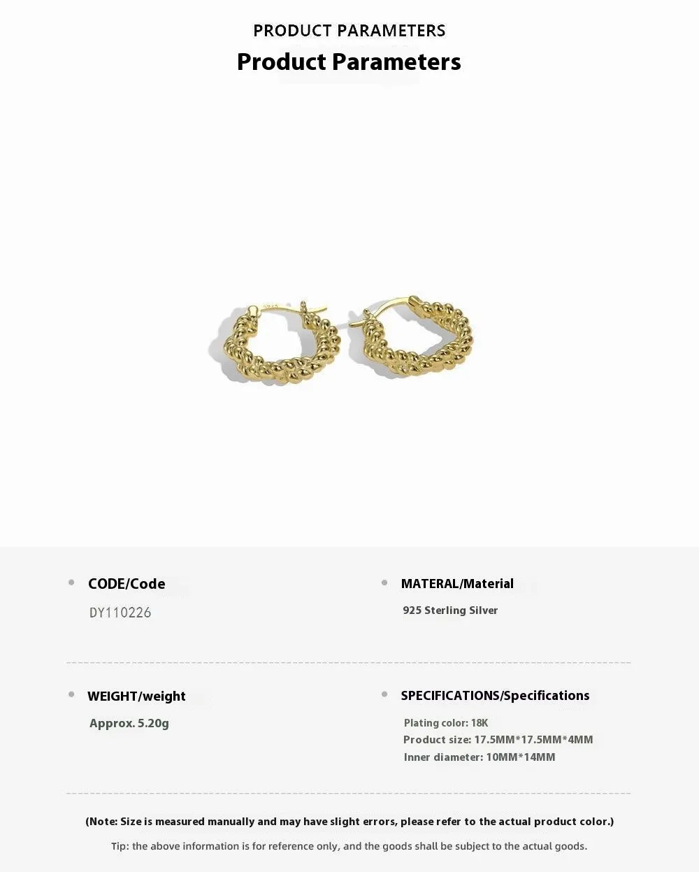 S925 sterling silver geometric stud earrings with electroplated finish, silver tone, front view