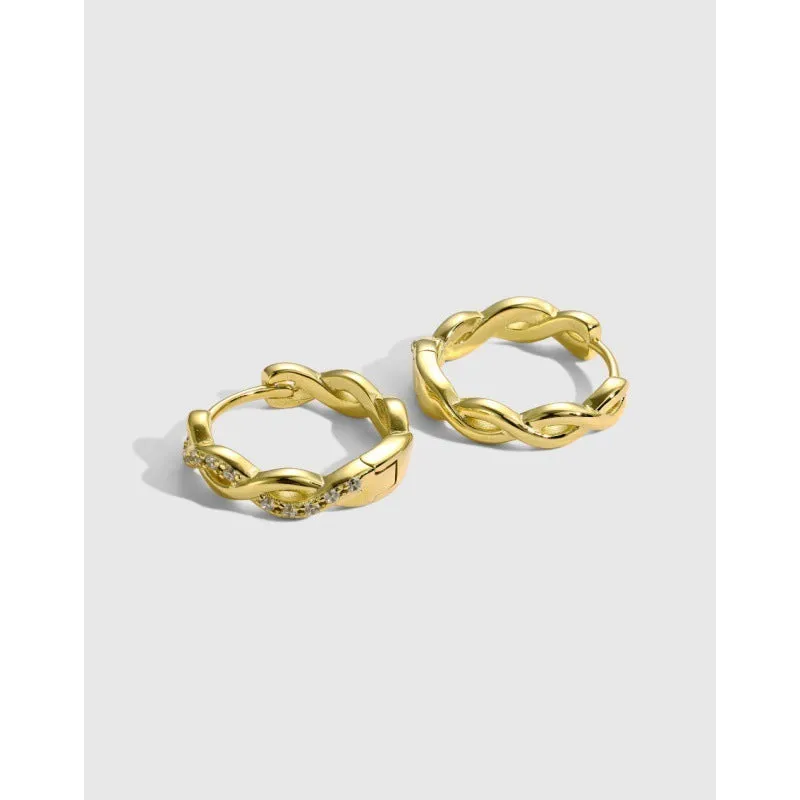 S925 sterling silver diamond earrings with hexagon and octagon design in white gold colour