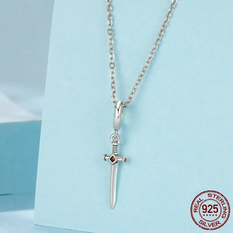 S925 sterling silver bead with inlay treatment, height 2.5cm, width 0.6cm, aperture 0.45cm