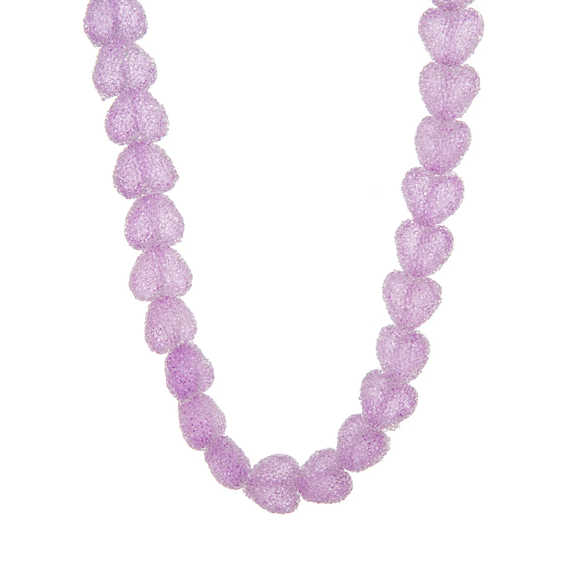 Colored loving heart resin necklace and earrings set with heart-shaped pendant and matching earrings in candy colours