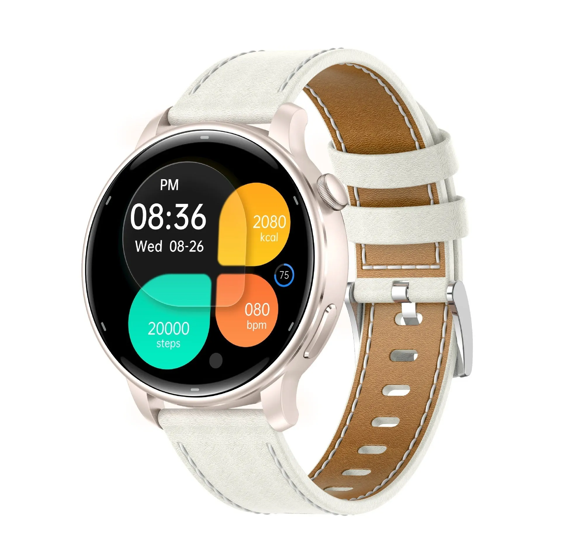 Smart watch with AMOLED screen, GPS, heart rate, blood oxygen, and altitude monitoring in black
