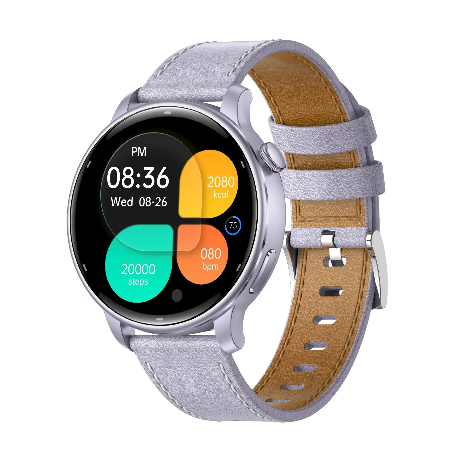 Smart watch with AMOLED screen, GPS, heart rate, blood oxygen, and altitude monitoring in black