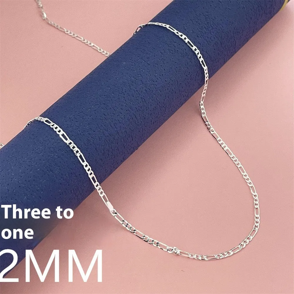 Copperised silver electroplated bead necklace and bracelet set on a flat surface, multiple sizes available from 2mm to 12mm beads
