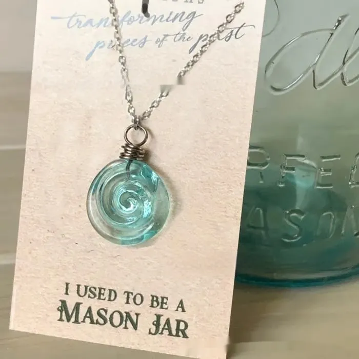 Recycling Glass Spiral Earrings in resin plus metal with electroplated finish