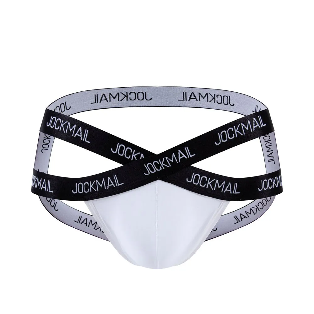 Men's transparent ice silk T-back bikini in solid colour, low waist quick-drying breathable underwear