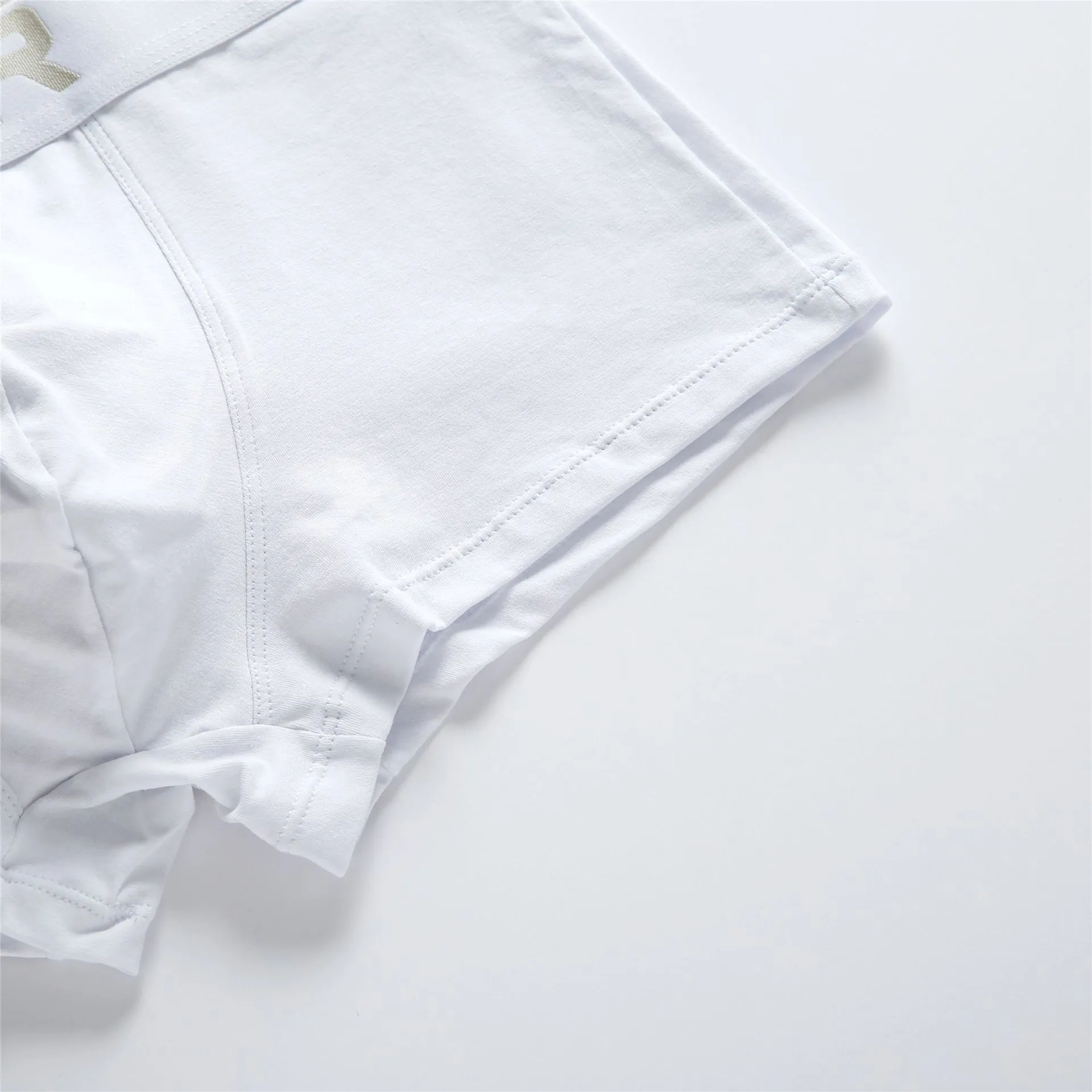 Men's purified cotton low waist boxers in solid colour, knitted fabric, black/white/gray options, sizes M-XXL