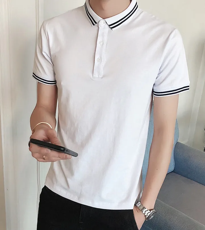 Men long-sleeved cotton T-shirt in black, side view, sizes M to XXXL