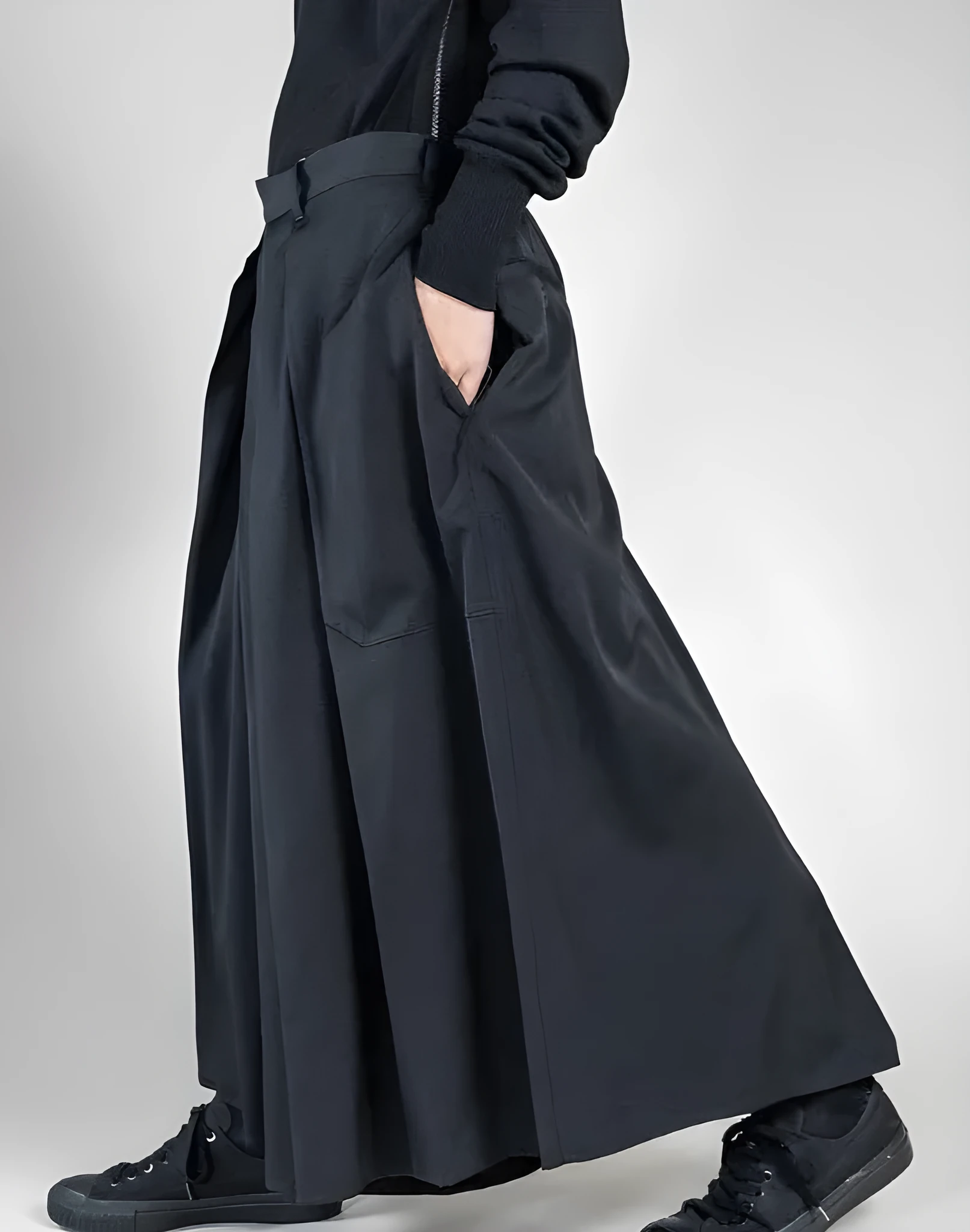 Men's fashion pleated plus size trousers in AS Shown colour with elasticated waistband and front pleats