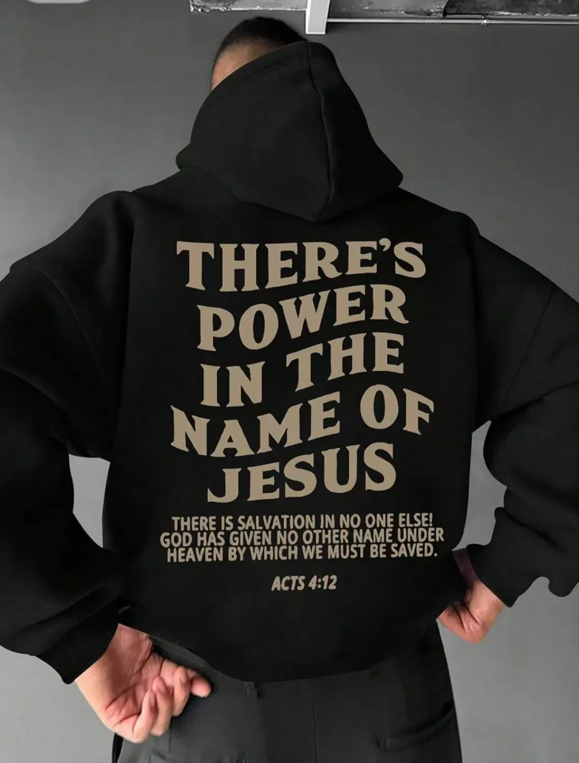 Unisex pullover hoodie with loose fit, long sleeves, and graphic pattern of letters and numbers, polyester fibre fabric
