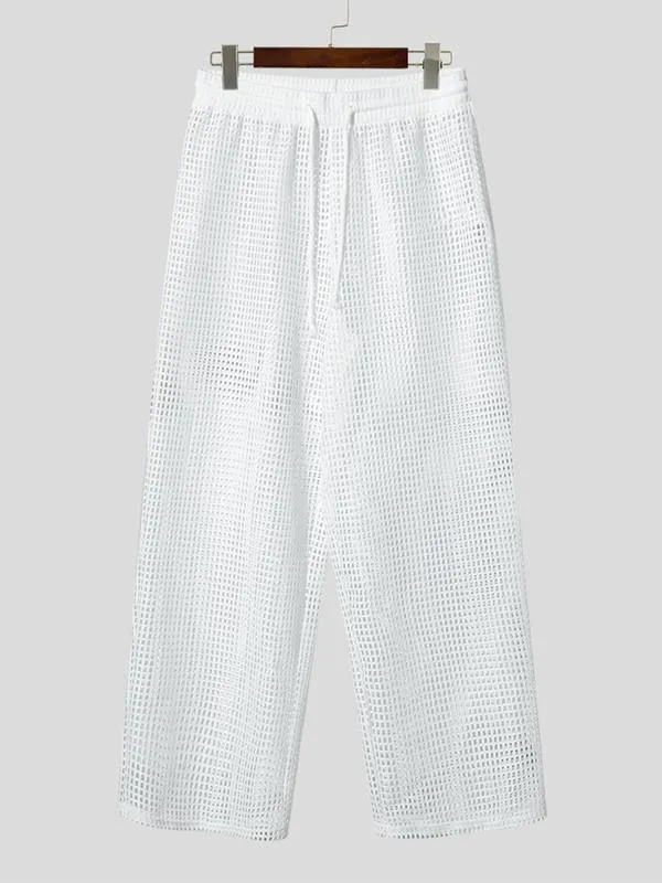 Fashion Personality Men's Casual Pants in black, high-waist bamboo fibre fabric, sizes S M L XL