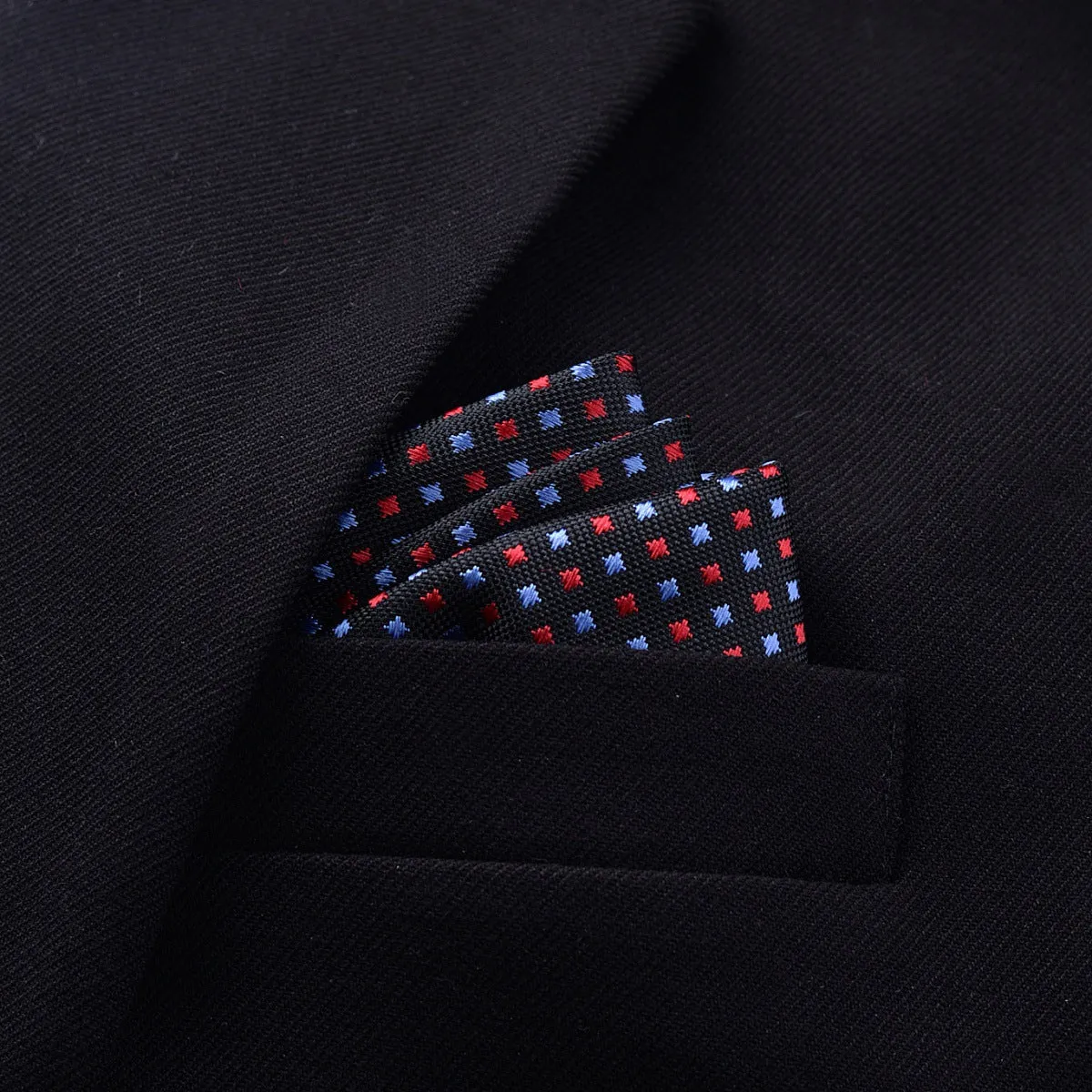 Men's jacquard pocket square 23x23cm patterned square scarf with 50 colour options