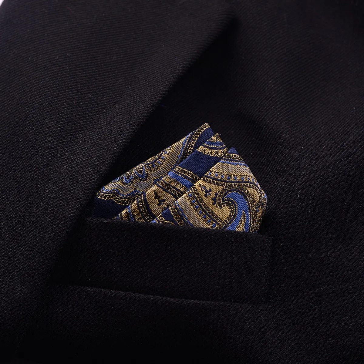 Men's jacquard pocket square 23x23cm patterned square scarf with 50 colour options