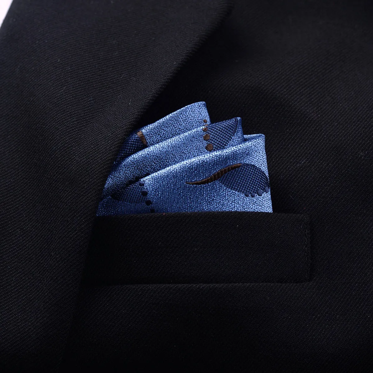 Men's jacquard pocket square 23x23cm patterned square scarf with 50 colour options