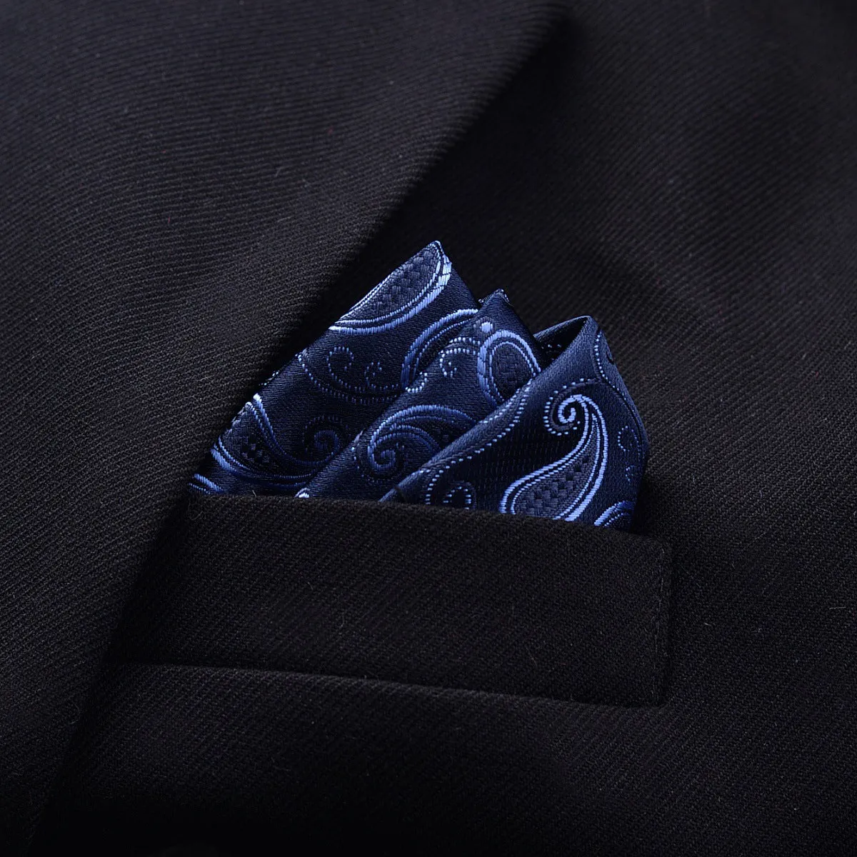 Men's jacquard pocket square 23x23cm patterned square scarf with 50 colour options