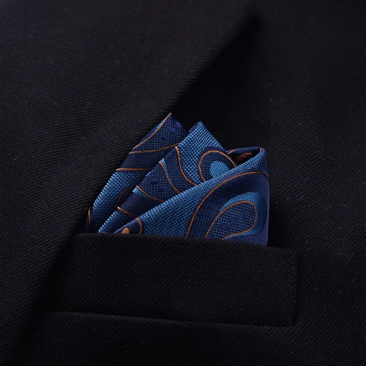 Men's jacquard pocket square 23x23cm patterned square scarf with 50 colour options