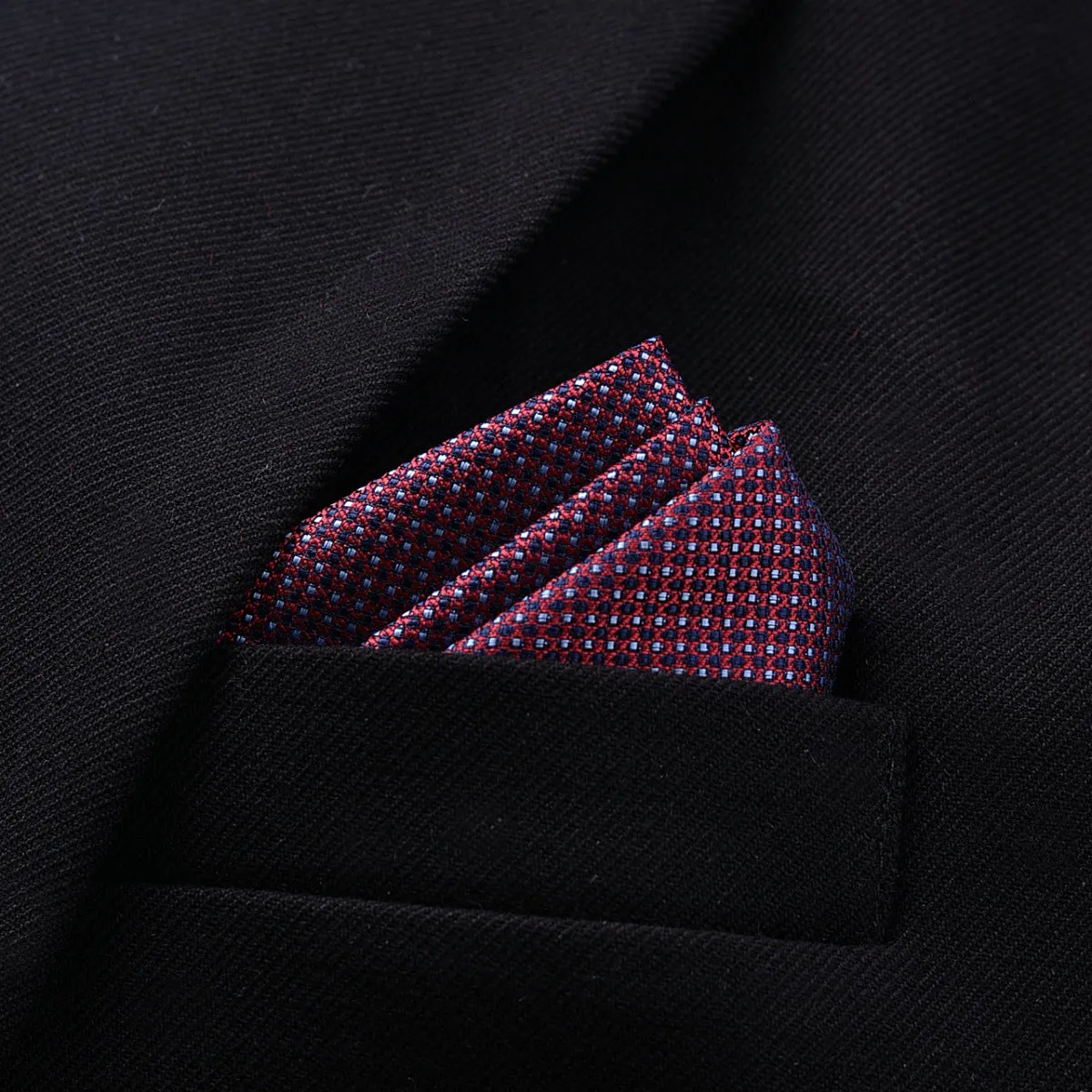Men's jacquard pocket square 23x23cm patterned square scarf with 50 colour options