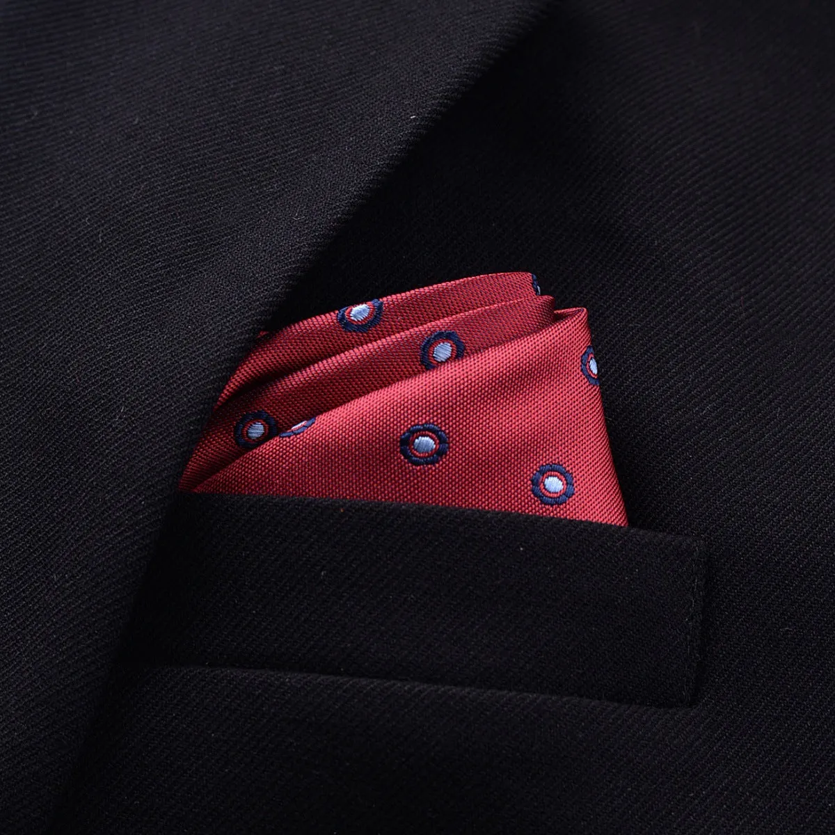 Men's jacquard pocket square 23x23cm patterned square scarf with 50 colour options