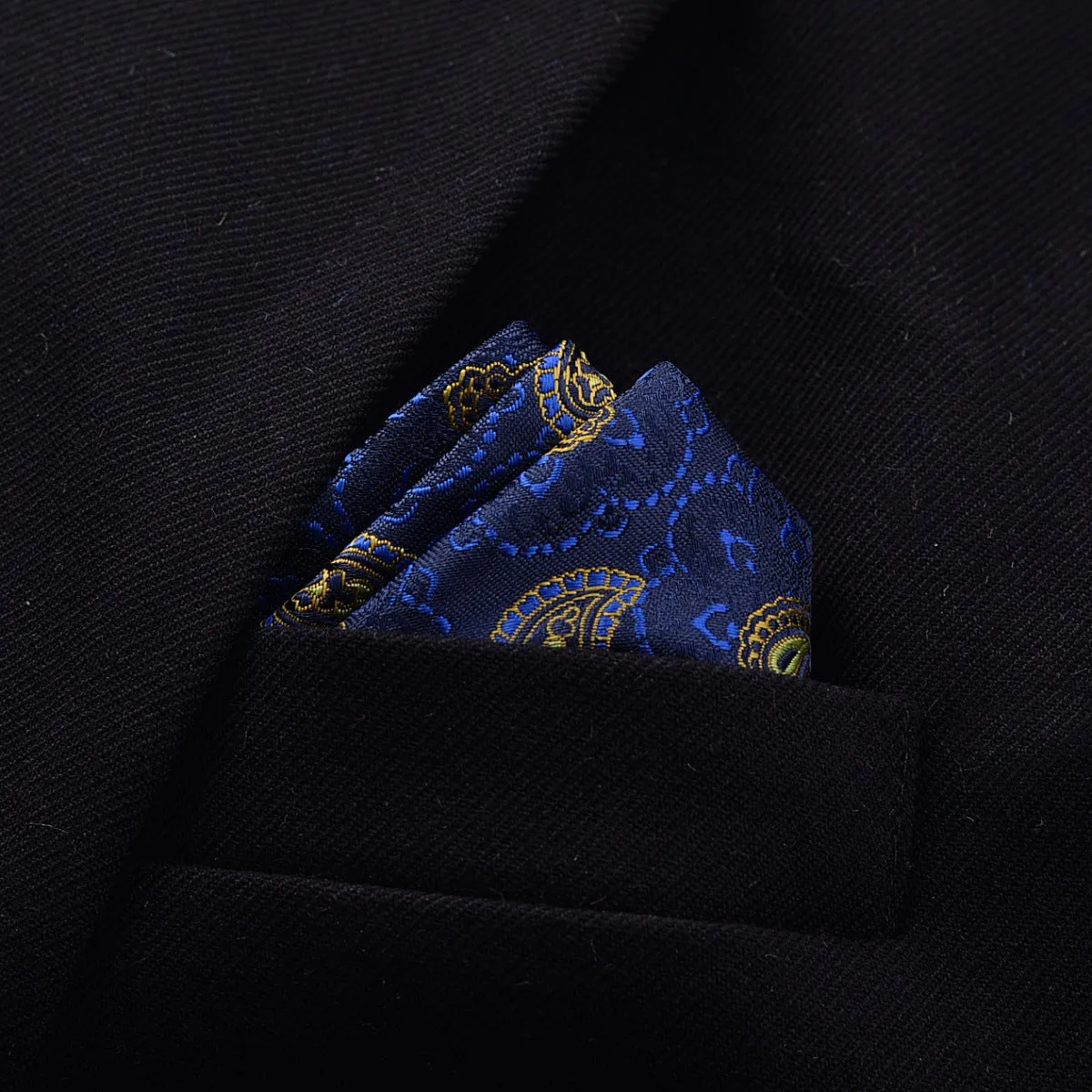Men's jacquard pocket square 23x23cm patterned square scarf with 50 colour options