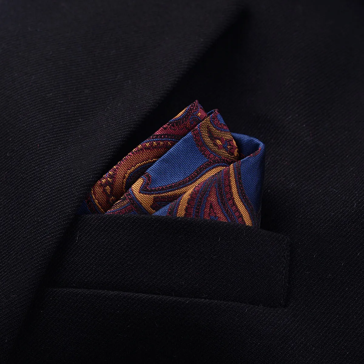Men's jacquard pocket square 23x23cm patterned square scarf with 50 colour options