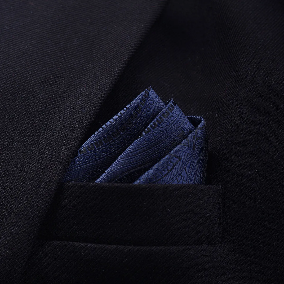 Men's jacquard pocket square 23x23cm patterned square scarf with 50 colour options