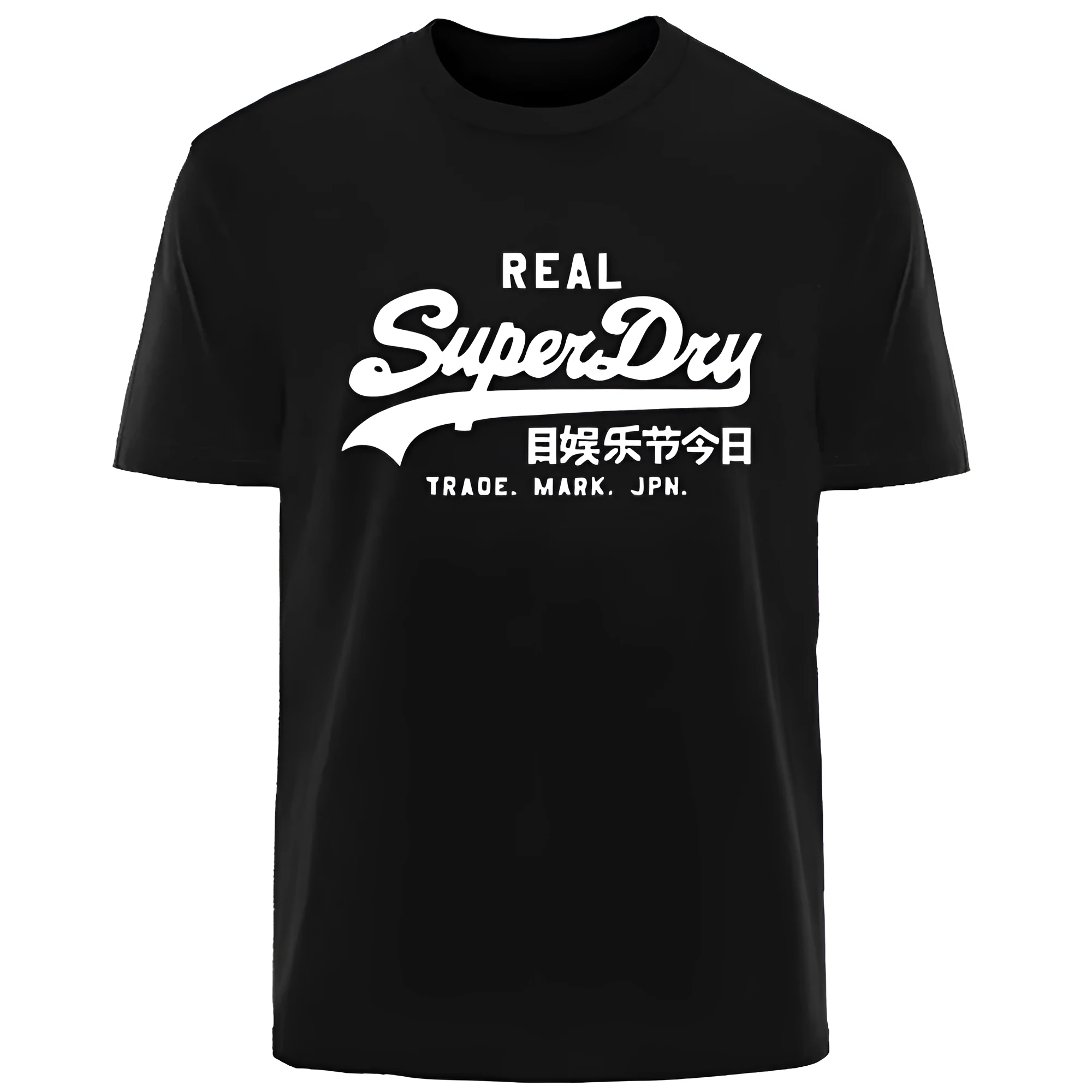 Retro men's pure cotton short sleeve T-shirt in white and black, sizes XS to 3XL