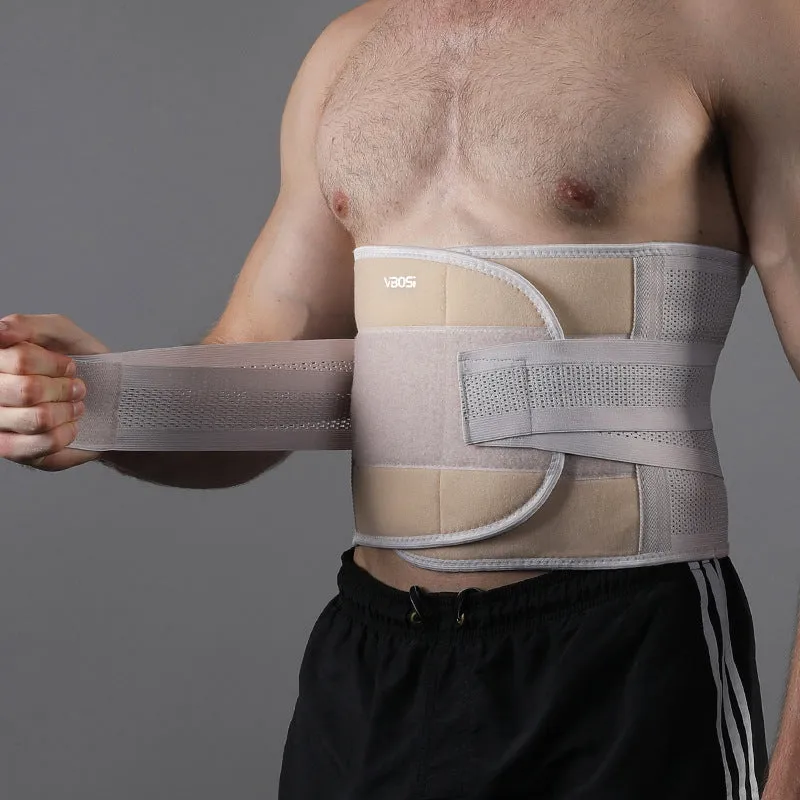 Adjustable waist support belt for outdoor sports in black, suitable for weightlifting and basketball