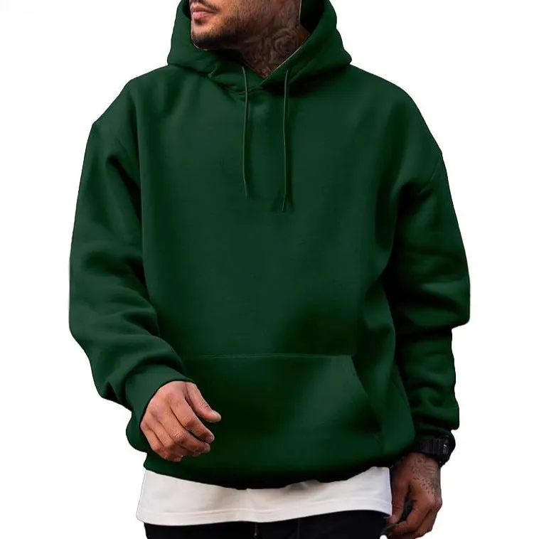 Casual polyester pullover hoodie with off-shoulder sleeves in light gray – front view on plain background