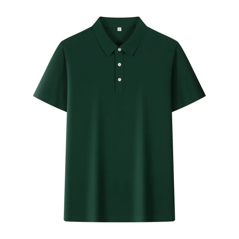 5A antibacterial Solona polo shirt cool feeling solid colour short sleeve cotton work top in black