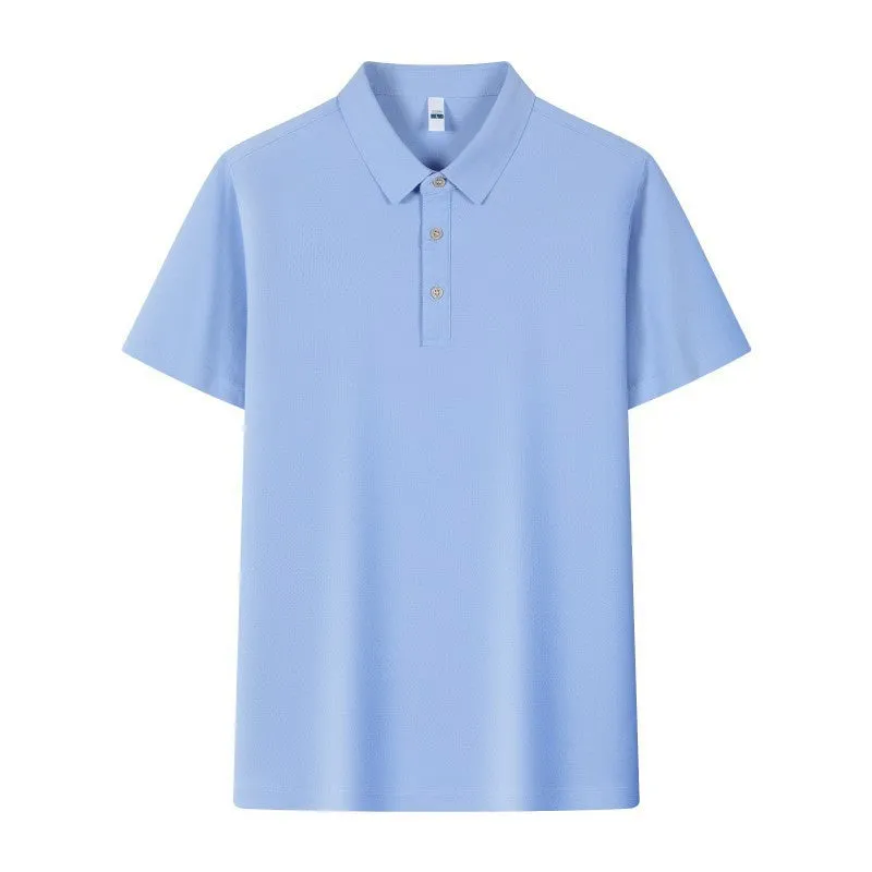 5A antibacterial Solona polo shirt cool feeling solid colour short sleeve cotton work top in black
