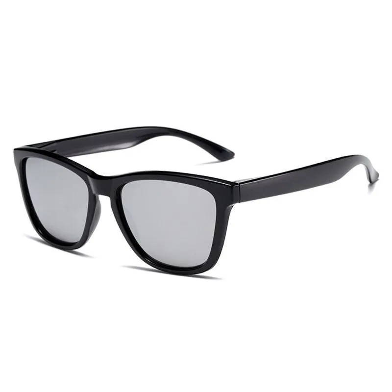 Sun protection glasses with plastic frames and lenses in a selection of colour finishes.