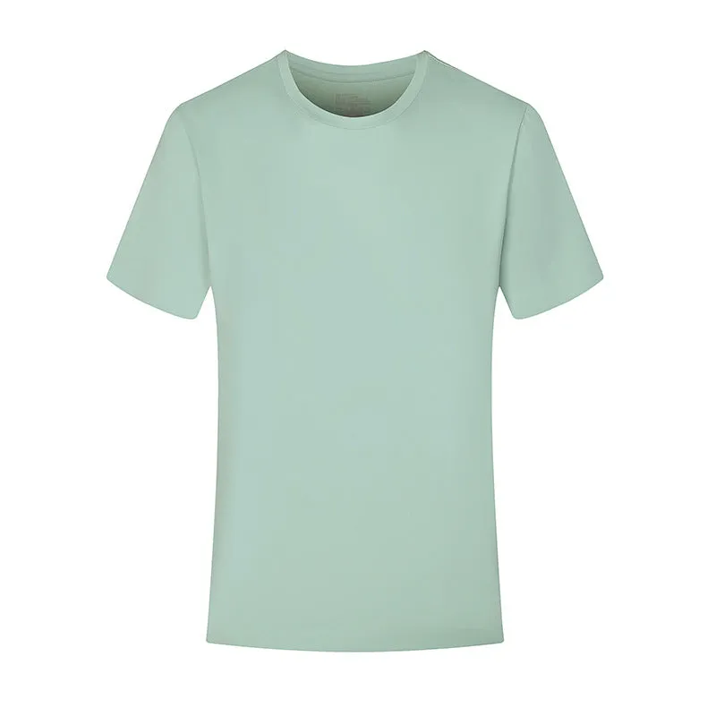 UPF50 seamless sun protection t-shirt in mint green, loose fit pullover style for summer