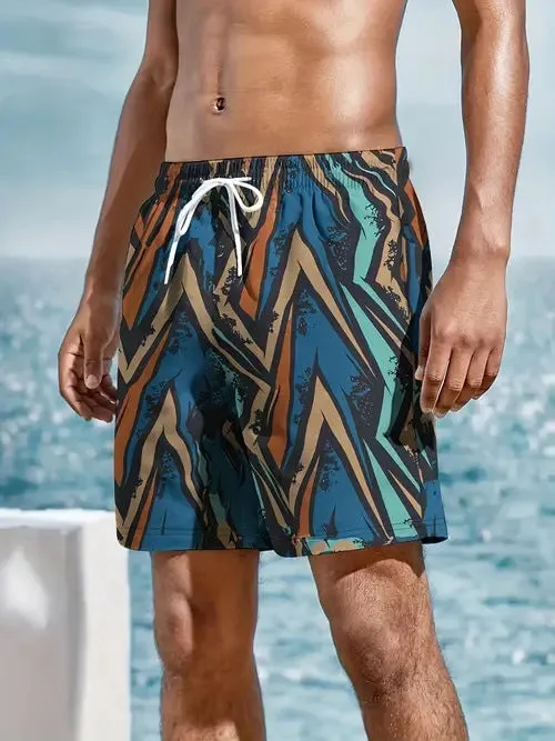 Casual loose fit polyester shorts in eight colours, sizes S to 2XL, breathable for summer