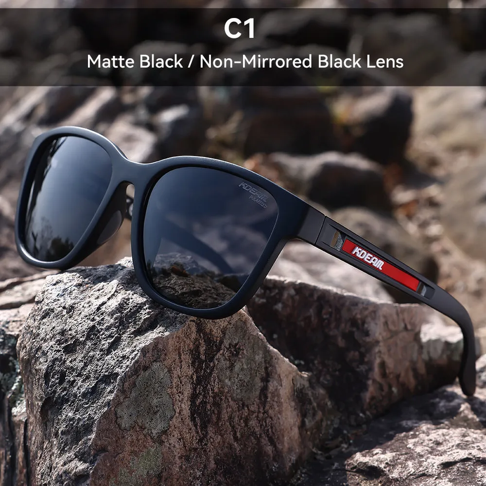 Outdoor sports sunglasses with metal hinges and TAC lenses in retro design