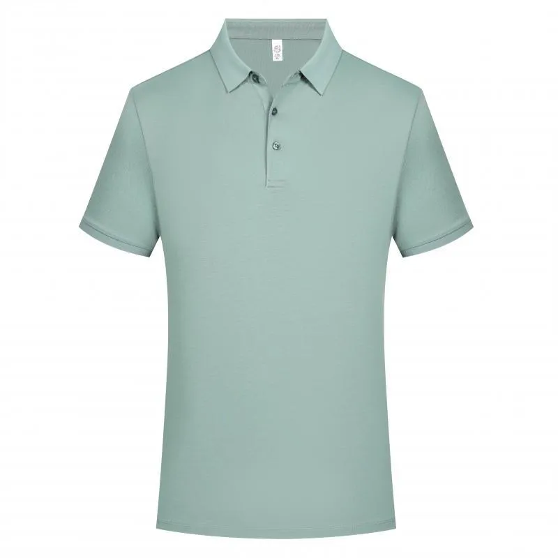 Men's solid colour cotton lapel polo shirt with short sleeves in slim fit