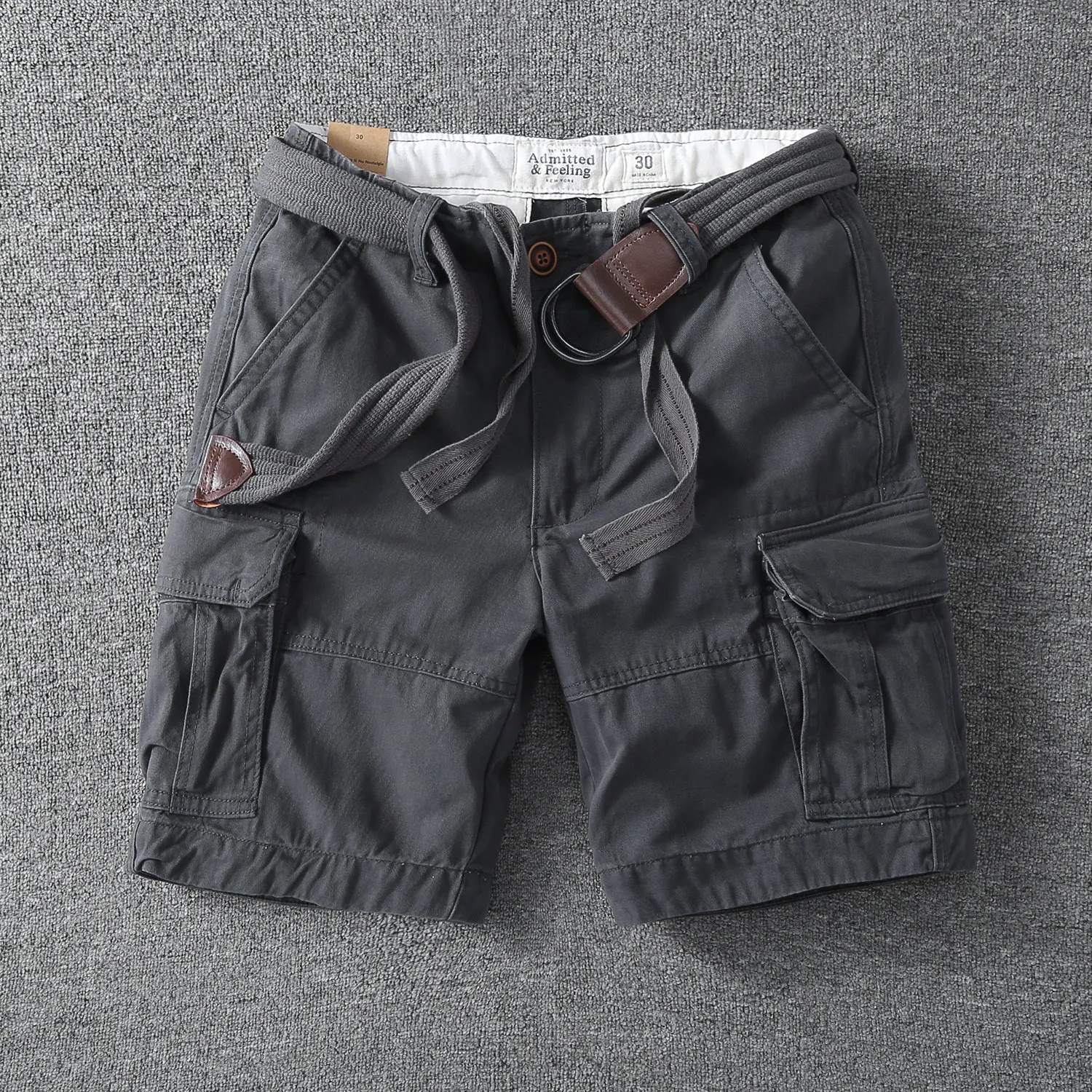 Retro heavy casual cotton overalls pants with button fly in army green