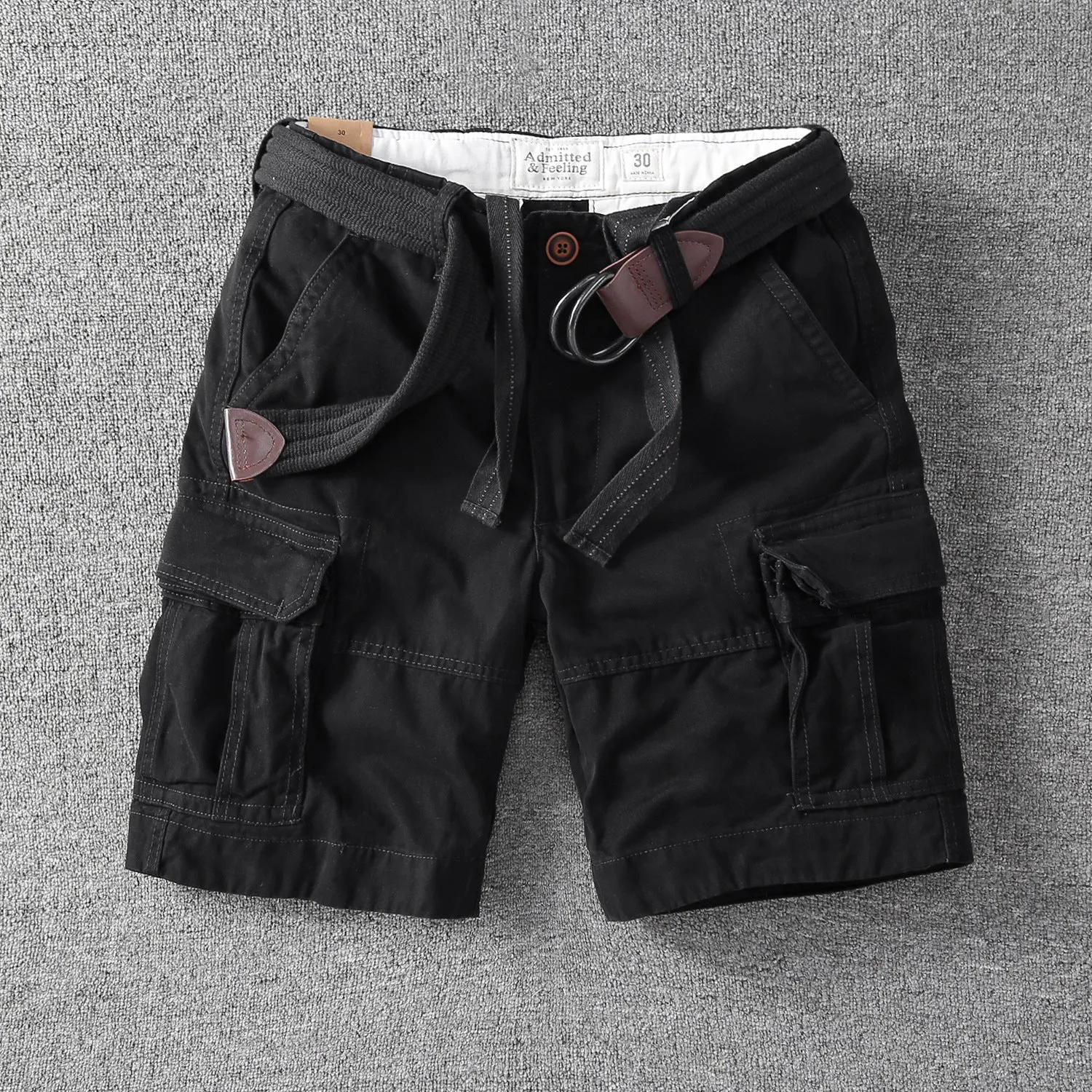 Retro heavy casual cotton overalls pants with button fly in army green