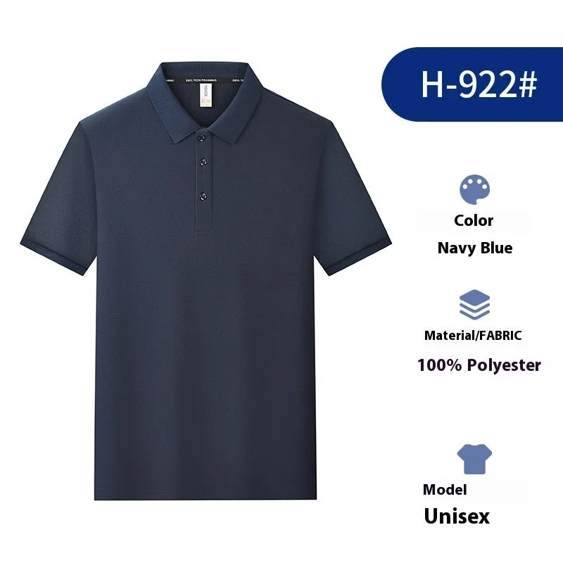 Casual lapel short sleeve polo shirt for men in solid colour with regular fit, polyester blend fabric