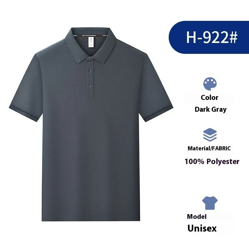 Casual lapel short sleeve polo shirt for men in solid colour with regular fit, polyester blend fabric