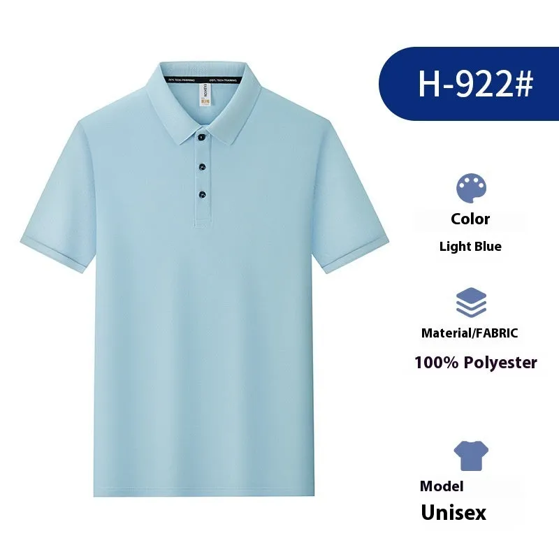 Casual lapel short sleeve polo shirt for men in solid colour with regular fit, polyester blend fabric