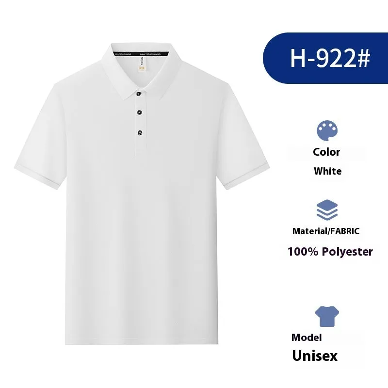 Casual lapel short sleeve polo shirt for men in solid colour with regular fit, polyester blend fabric