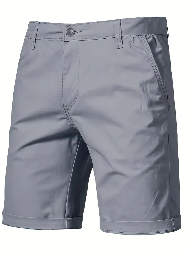 Cotton camping shorts plus size straight-leg slim cropped pants in army green