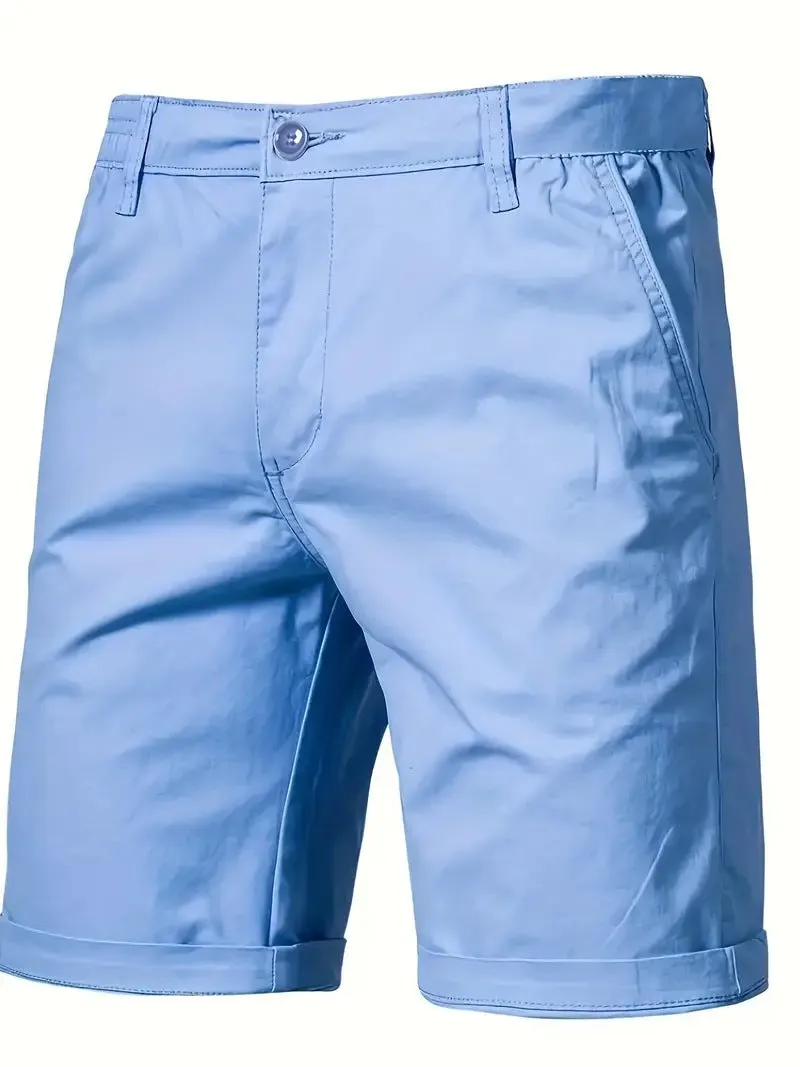 Cotton camping shorts plus size straight-leg slim cropped pants in army green