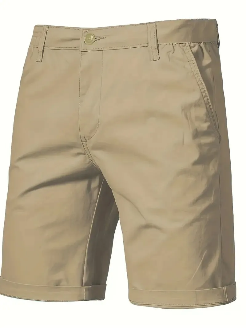 Cotton camping shorts plus size straight-leg slim cropped pants in army green