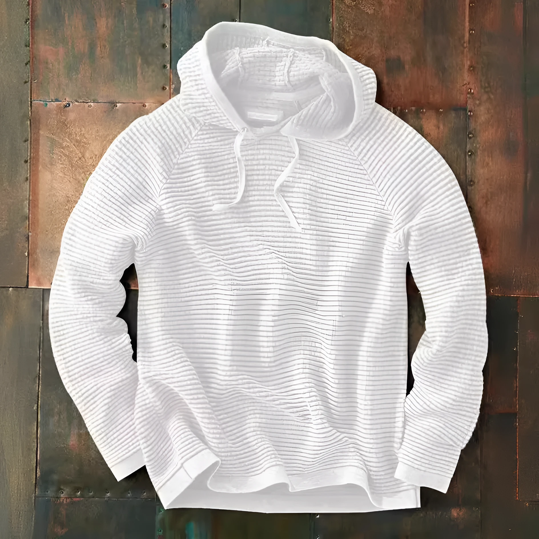 Loose fashion hooded sweatshirt in polyester fibre, long sleeve pullover, available in multiple colours, spring autumn wear