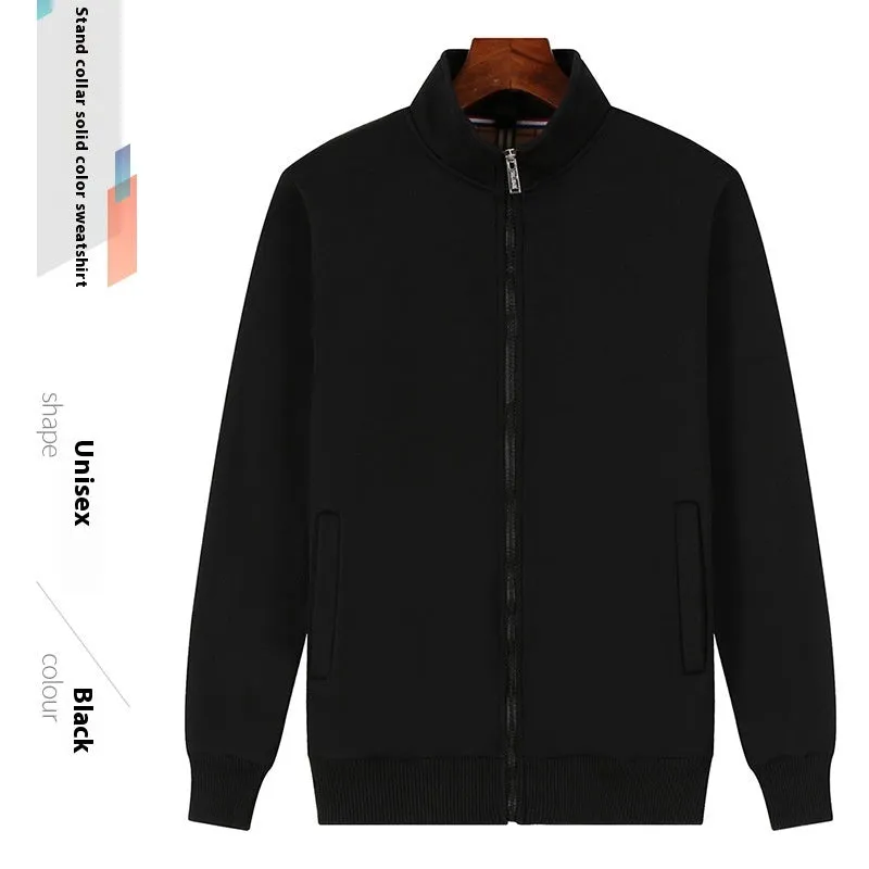 Unisex velvet sweater coat in black with long sleeves and normal length spandex fabric for winter cold protection