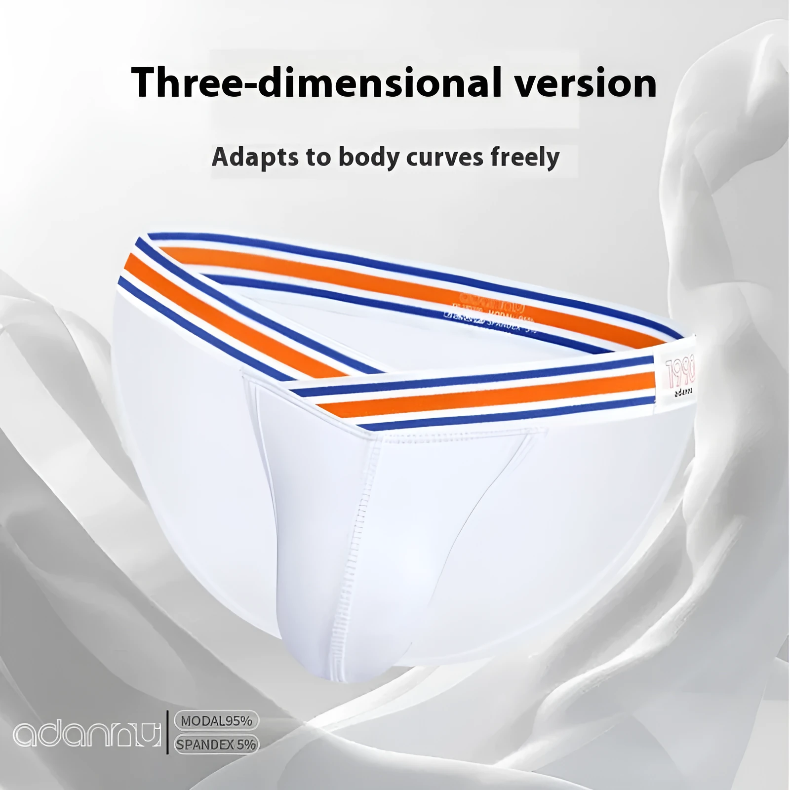 Solid color low waist cotton briefs for men with full package hip bulge design in black