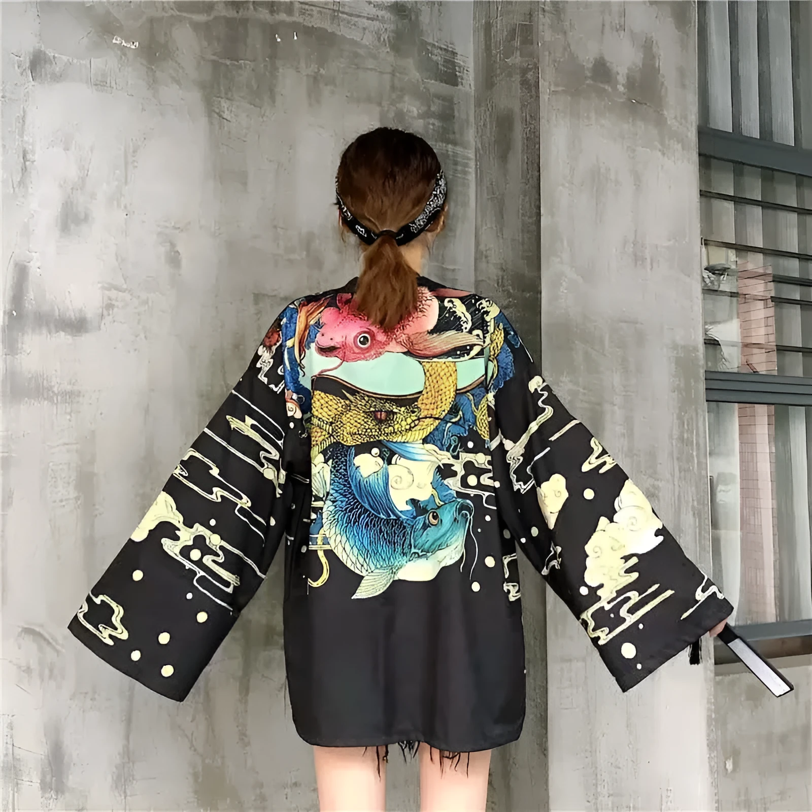 Men's loose 3D printed polyester cardigan coat with 3/4 sleeves, available in multiple colours and sizes up to 6XL