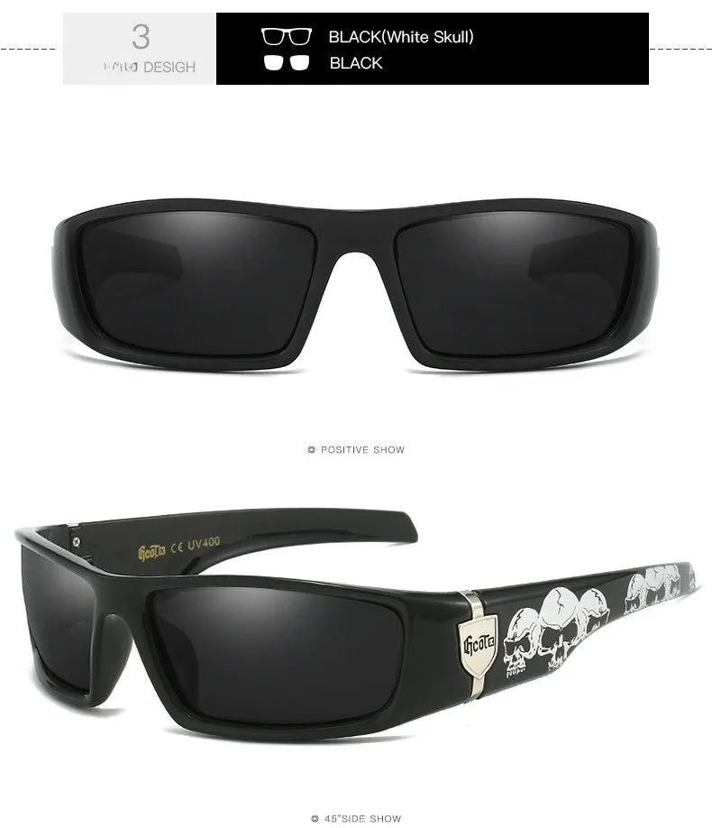 Bandit style West Coast polarized sunglasses G613 model in various colours with box frame